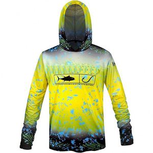 Camiseta de Pesca Profesional Personalizada, Ropa Deportiva Ligera de Manga Larga, Protección Solar UPF50+, Transpirable, de Secado Rápido, con Capucha - Product Image 3