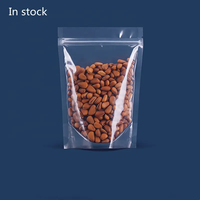 Sachets refermables transparents à fermeture éclair, résistants à l'humidité, de qualité alimentaire, pour bonbons et snacks