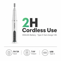 Perceuse à ongles électrique professionnelle HOWYEA 25000 tr/min, rechargeable, sans fil, portable, pour manucure et pédicure, pour ongles en acrylique