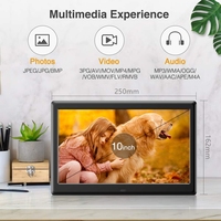 Nouvelle conception, grand écran LCD, horloge numérique murale, réveil, cadre photo numérique 7 pouces, lecture MP3/MP4/AVI