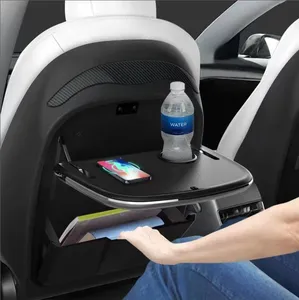 Suitable For Car Interior Accessories Rear Row With Wireless Charging Hidden Multifunctional Tesla Seat Back Table