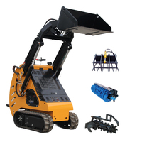 LIVRAISON GRATUITE Mini chargeuse sur pneus Chargeuse frontale Moteur CE EPA Pompe hydraulique 18,2 KW Agriculture Construction Ferme Jardin Utilisation