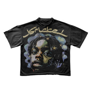 <span class=keywords><strong>T</strong></span>-<span class=keywords><strong>shirt</strong></span> <span class=keywords><strong>vintage</strong></span> nera sbiadita da uomo, 230 GSM, in maglia lavata, oversize con spalle scese, stampa serigrafica personalizzata, vestibilità ampia, streetwear - Product Image 3