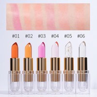 OEM 6 couleurs Rouge à lèvres longue durée nourrissant à la température Teinte à lèvres transparente Hydratant Gelée Cristal Rouge à lèvres