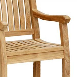 Kintamani เก้าอี้เท้าแขนด้านหลังสูงแบบเรียบง่ายทันสมัยเก้าอี้ไม้สักทนทานสำหรับพักผ่อนในสวนลานกลางแจ้งสำหรับวิลล่า - Product Image 4