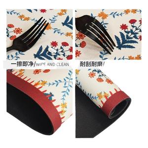 Tapis de drainage floral pour comptoir de cuisine 30x40cm 40x50cm, dessous de verre rectangulaire en silicone absorbant pour table et bar - Product Image 3