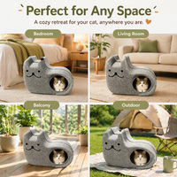 Maison pour chat et petits animaux en feutre écologique, pliable, imperméable, lit pour animaux de compagnie protecteur, amovible, lavable, durable, confortable, pour usage en intérieur
