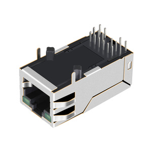 JK0654219NL JK0654219 JK0-0187NL JK0-0036NL Ethernet <span class=keywords><strong>MagJack</strong></span> RJ45 Buchsenanschluss 100/1000 Base-T 12p8c Mit Grün/Grüner LED - Product Image 1