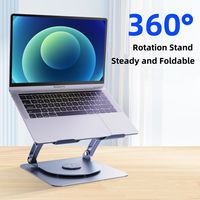 TBFIT NOUVEAU 360 Support D'ordinateur Portable Réglable Pliable En Métal Support D'ordinateur Portable Support Avec Ordinateur Portable Rotation Base Support Pour Ordinateur Portable