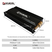 Amplificateur audio numérique pour voiture monobloc de classe D haute puissance 12V 1800W en aluminium, nouveau modèle