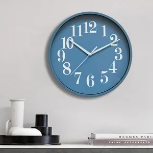 12 "estilo minimalista moderno parede relógio personalizado circular casa decorativo relógio de parede para sala