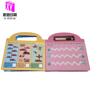 Quaderno per esercitazioni di scrittura cancellabile a secco per bambini, set per il controllo della penna prescolare con righe, forme, lettere, numeri e pennarelli - Product Image 5