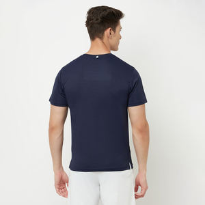 T-shirt de gymnastique personnalisé à séchage rapide pour hommes en stock entraînement à manches courtes 100% haut d'entraînement en coton vêtements de sport respirants avec impression - Product Image 4