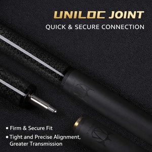 Queue de <span class=keywords><strong>billard</strong></span> professionnelle OEM 58 pouces en fibre de carbone aérospatiale à faible déviation Uni-Loc pour <span class=keywords><strong>billard</strong></span> américain 8 boules et 9 boules - Product Image 3