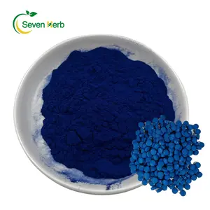 เกรดอาหาร Phycocyanin สีฟ้าสไปรูลิน่าสารสกัด Phycocyanin E18 เม็ดสีฟ้านสีฟ้า Phycocyanin