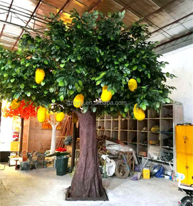 ต้นส้มโอเทียมต้นไม้มะเขือเทศและขนุนสำหรับขายต้นไม้ผลไม้ประดิษฐ์สำหรับตกแต่งร้านอาหารในร่ม - Product Image 4