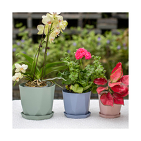 Pots de plantes artificielles d'intérieur et d'extérieur uniques en gros Pots de fleurs émaillés blancs pour la maison et le jardin Produit décoratif bon marché