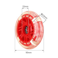 90*24mm roues de skate de patin à roues alignées en PU professionnel roues de skateboard avec lumière