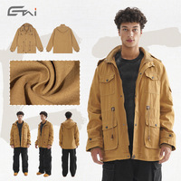 Veste de travail vintage en coton épais avec plusieurs poches, vestes décontractées pour hommes pour le travail en extérieur et le streetwear urbain
