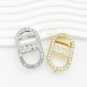 Boucle de ceinture ovale en métal pour femme TANAI avec strass sans nickel pour sangle - Product Image 5