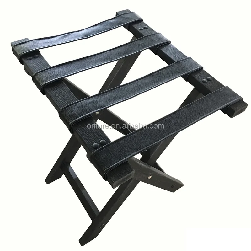 H029 Hospitality supply hotel bed room wood plastic composite fold suitcase holder baggage rack wooden folding luggage rack
