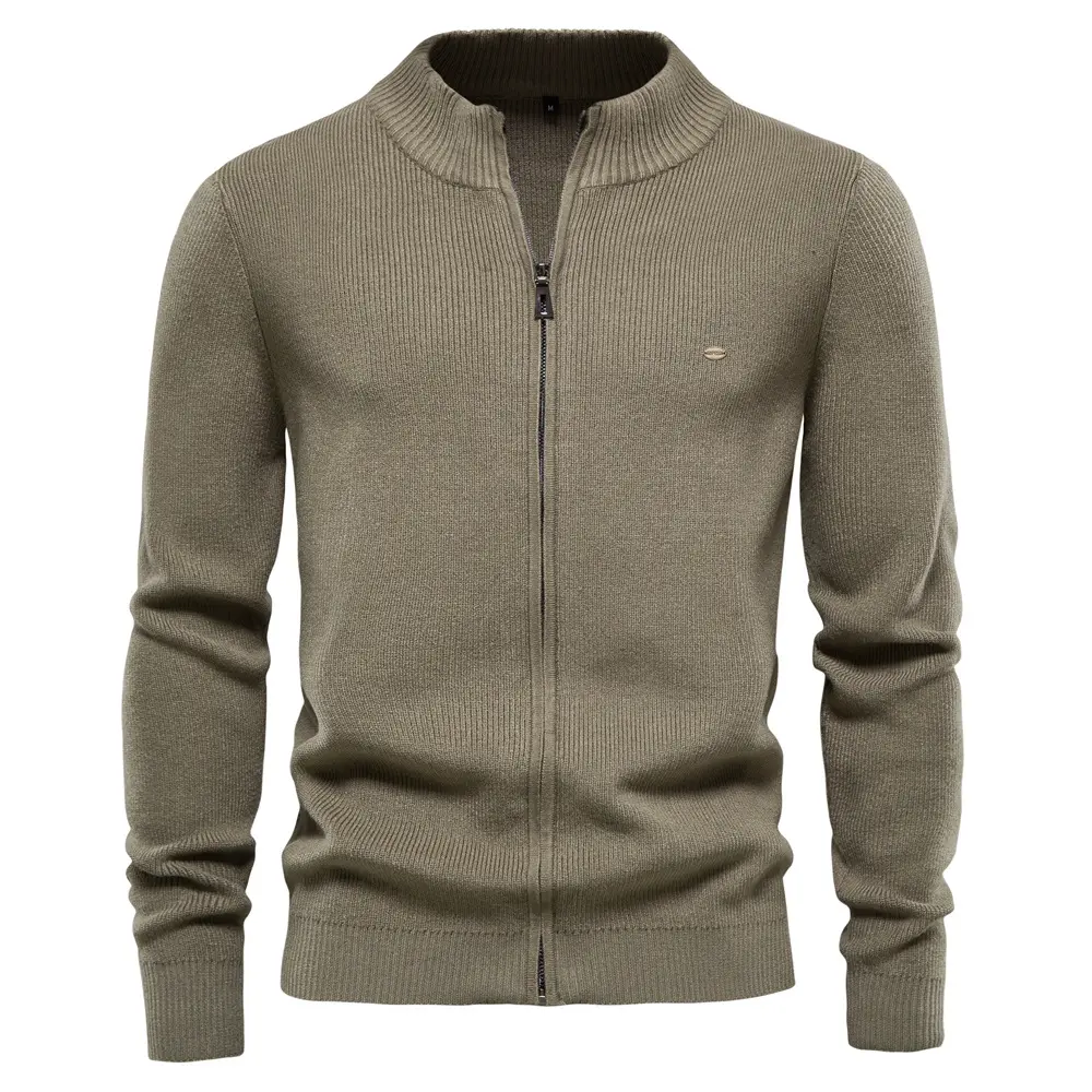 New fashion knit sweater for male men knit sweater winter full zip cardigan for men zipper cardigan sweater