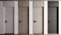 Porte en bois MDF minimaliste moderne pour l'intérieur résistant à l'humidité ignifuge pour la décoration de la cuisine, de l'hôtel et de la chambre à coucher.