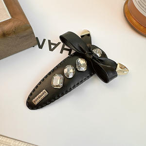 Clip BB à la mode avec nœud et strass, clip latéral élégant pour femmes, accessoires pour cheveux - Product Image 5