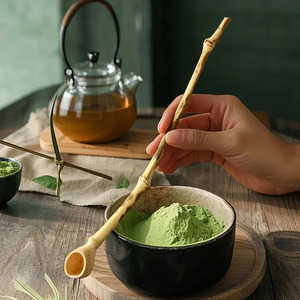 Bamboo paper <b>tea</b> powder spoon, Japanese matcha tool, <b>tea</b> <b>set</b> accessory, white bamboo matcha spoon, 100-piece <b>set</b> - Product Image 1