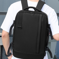 T364 Tas Ransel Laptop Bisnis Oxford Tahan Air 15.6 Inci untuk Pria, Tas Laptop Perjalanan Santai, Tas Ransel Pelajar dengan Pengisian Daya USB