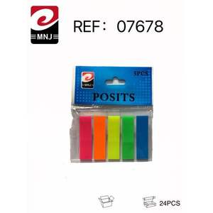 Mnj Posits Adhesive Notes 5 pezzi di etichette adesive colorate per uso in ufficio e scuola - Product Image 1