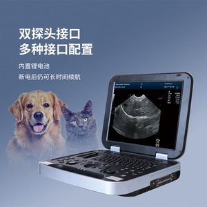 Máquina de Ultrasonido Portátil para Mascotas, Equipo de Diagnóstico Veterinario Ligero de 7 kg con Batería Extraíble para Uso Médico - Product Image 2