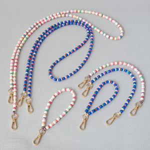 Colorful Acrylic Beaded Chain Fashionable Soft Polymer Beads Crossbody Bag Chain Strap and Phone Neck Lanyard Accessory