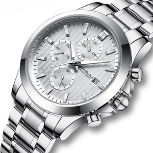 Reloj Cronógrafo de Lujo para Hombre con Esfera Texturizada, Tres Subesferas, Resistente al Agua, Luminoso, con Calendario, Reloj Deportivo de Cuarzo - Product Image 3