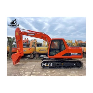 Bon état Meilleur prix Pelle sur pneus d'occasion Doosan DH150-7 15 tonnes d'occasion Doosan 150-7 Excavatrice sur pneus de haute qualité - Product Image 2