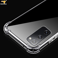 Étui de téléphone portable tendance Transparent TPU acrylique antichoc, vente en gros pour Samsung Note Galaxy S20 FE 5G
