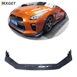 Divisores de barbilla de parachoques de labio delantero estilo VRS de fibra de carbono Real de nuevo diseño para <span class=keywords><strong>Nissan</strong></span> <span class=keywords><strong>GTR</strong></span> R35 <span class=keywords><strong>2017</strong></span> + - Product Image 2