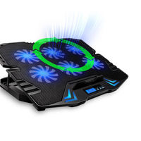 Pendingin Laptop Notebook Tablet PC Terlaris Enam Kipas Ramah Lingkungan ABS+Logam hingga 17 Inci Tersedia