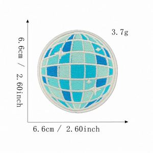 Nuevo Parche Bordado Termoadhesivo Brillante y Colorido con Diseño de Planeta Disco para Decoración de Ropa, Sombreros y Bolsos - Product Image 5