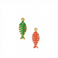 Collier et bracelet DIY en acier inoxydable plaqué or avec pendentif goutte d'huile, os de poisson, strass et frites à la française