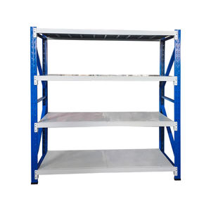 조정 가능한 중형 듀티 차고 보관 랙 철 작업대 4 계층 장경간 선반 유닛 - Product Image 1