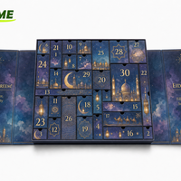Boîte mystère en papier kraft pour l'Aïd, décoration musulmane, calendrier du compte à rebours du Ramadan, coffret cadeau de 30 jours
