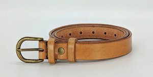 <span class=keywords><strong>Cintura</strong></span> in vera pelle italiana abbronzata a mano da donna da 3/4 pollici <span class=keywords><strong>marrone</strong></span> <span class=keywords><strong>chiaro</strong></span> - Product Image 6