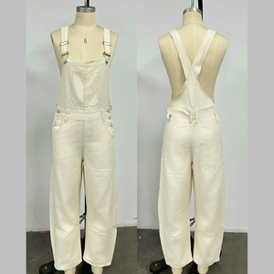 Salopette en jean pour femme Channel, coupe droite décontractée <span class=keywords><strong>à</strong></span> jambe large, bretelles réglables - Product Image 4