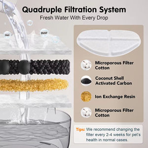 Extra <b>Large</b> 1.8gal 7L Eco-Friendly Charge Multi Pet Dog Water Bowl Dispenser <b>Safe</b> Pump Smart Automatic Dog Water Fountain Filter - Product Image 4