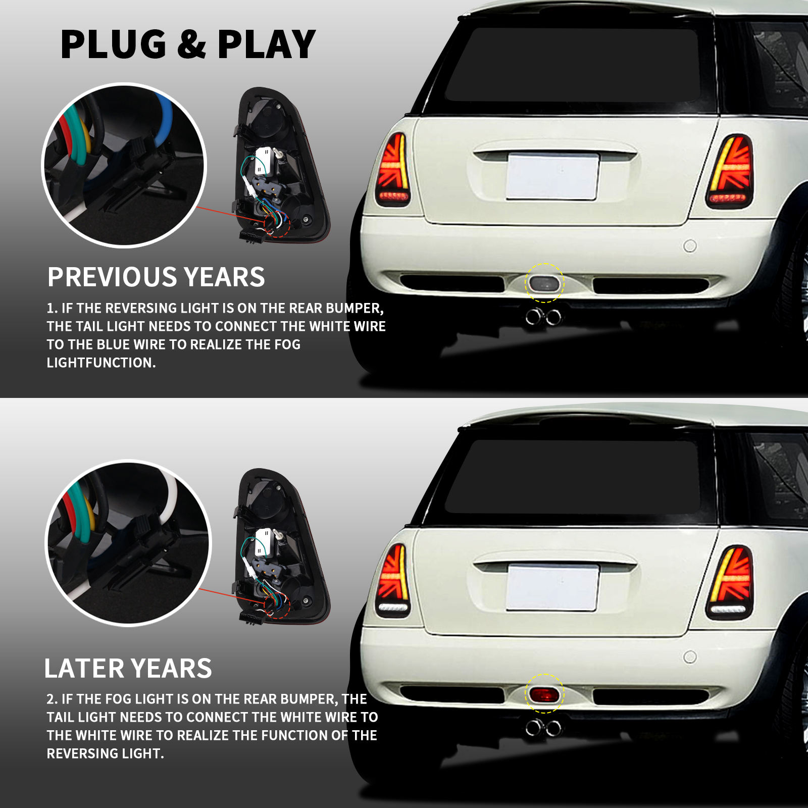 Fanale Posteriore LED Per Mini R50 R52 R53 LCI - Sostituzione Sinistra, Impermeabile, Con Luce Retromarcia - Foto 9