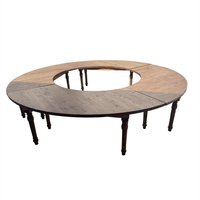 Table de salle à manger extérieure en bois massif de style moderne E-22 pour hôtels, mariages, banquets, mobilier d'hôtel