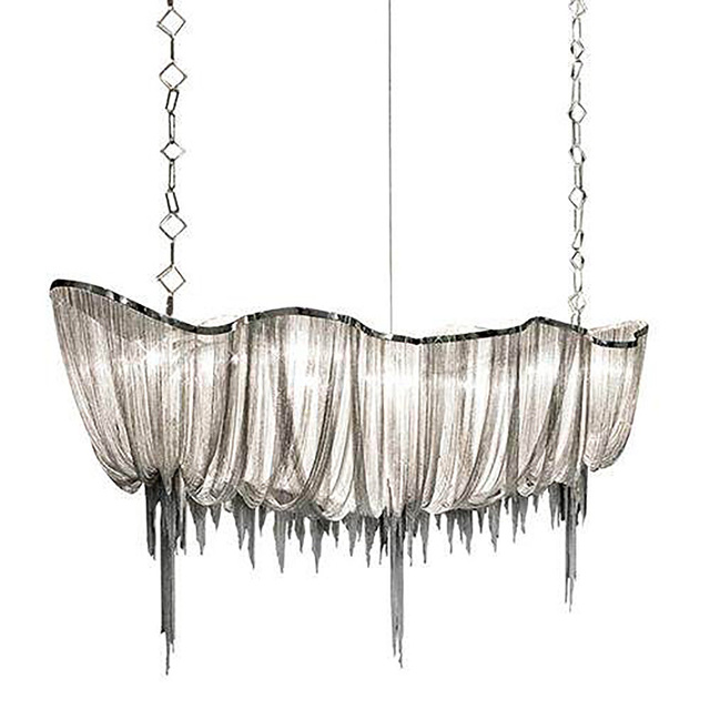 Italian Postmodern Tassel Chandelier Restaurant Hotel Lobby Creative Led Living Room Lighting