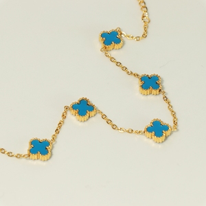 Bracelet tendance multicolore 9 mm avec breloque florale, en acier inoxydable plaqué or 18 carats, réglable, empilable, bijoux pour femme, cadeau d'anniversaire - Product Image 5