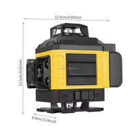 Niveau laser vert industriel 4D 16 lignes à prix d'usine, batterie au lithium, auto-nivelant électronique 360° horizontal/vertical croisé
